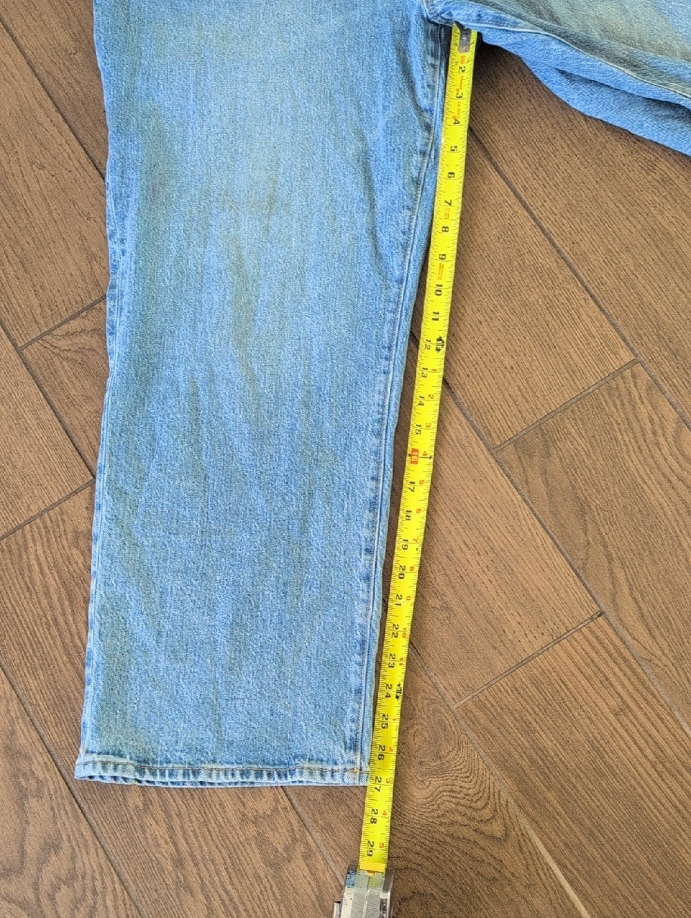 Ann Taylor Light Blue Nude Rise Straight-Leg Jeans 18 - Picture 7 of 7